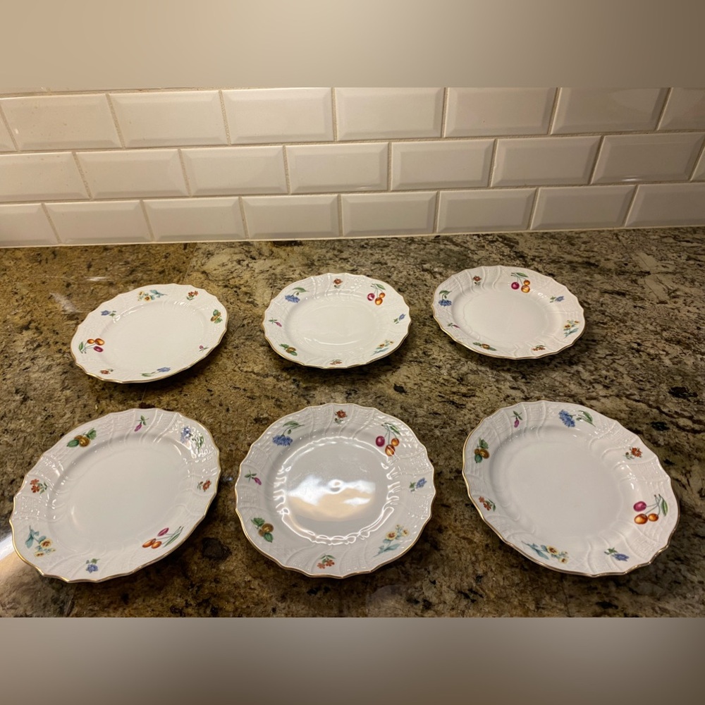 Dresden by HUTSCHENREUTHER Summer Garden, Set of 6  Salad Plates